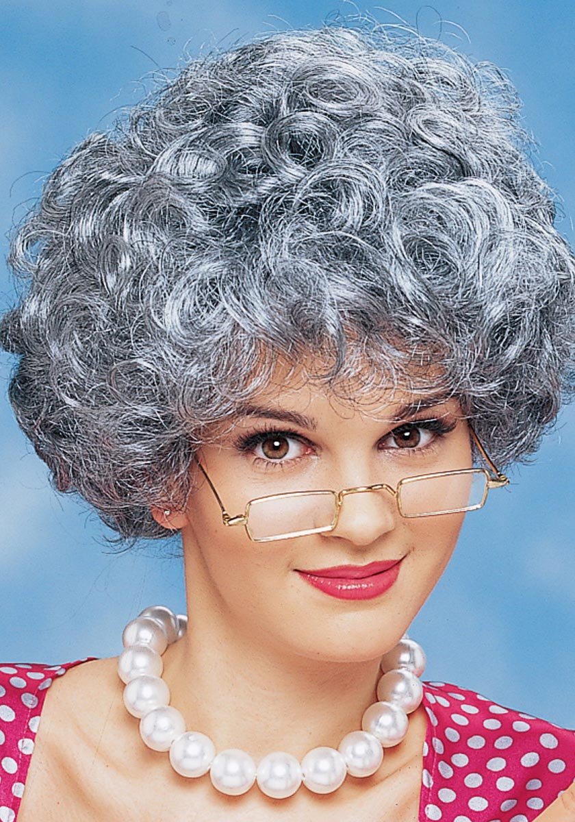 Granny Gray Old Lady Wig, Yo Mamma Nanna Madea Granny Grandm