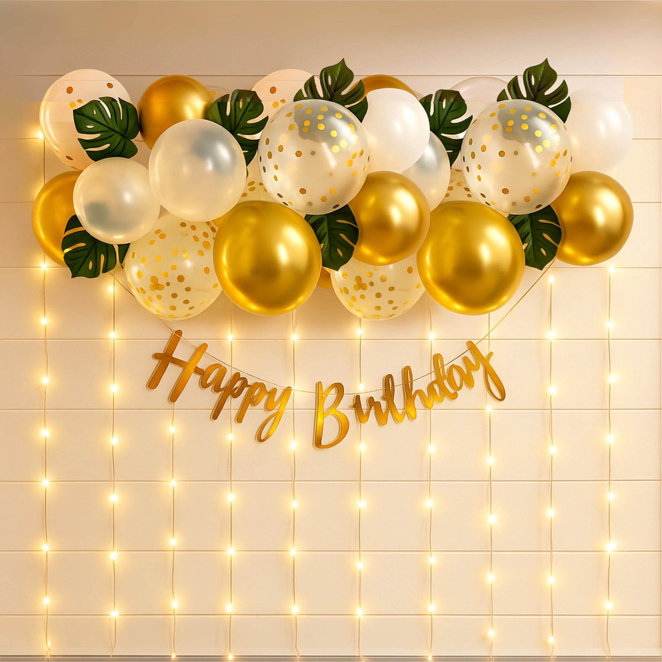 FOMO Factory Birthday Decoration Kit - Balloons & Lights -1 FOMO Factory Birthday Decoration Kit - Balloons & Lights -1