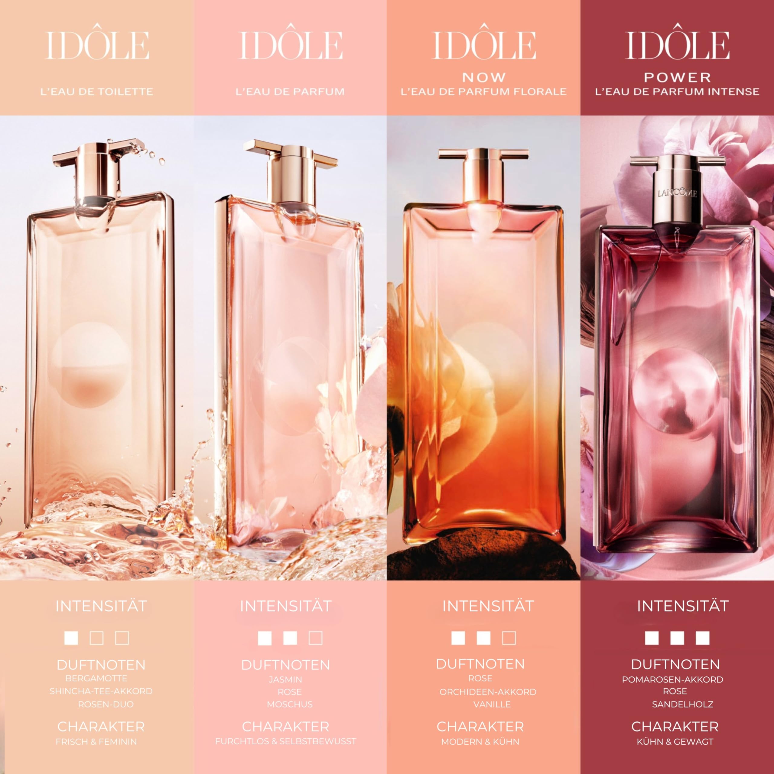 Lancôme Idôle Power Eau de Parfum, intensiver Damenduft mit Pomarose | Mit Damaszener Rose und cremigem Sandelholz, fruchtig, für starke und selbstbewusste Frauen