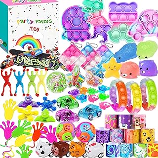 69 Pcs Party Favors for Kids 4-8-12,Pop Fidget Treasure Box Toys for Classroom Prizes,Pinata Filler Stuffers,Prize Box Toys,Treasure Chest for Kids Prizes,Bulk Small Toys
