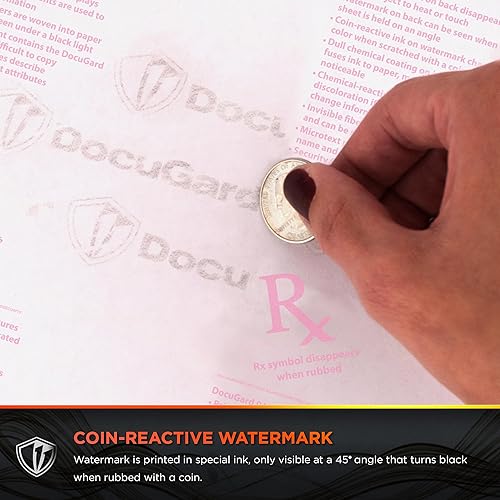 Miniatura 3 de DocuGard Papel de seguridad azul avanzado, 7 características, 8.5 x 11 pulgadas, 24 libras, 2500 hojas (04545C)