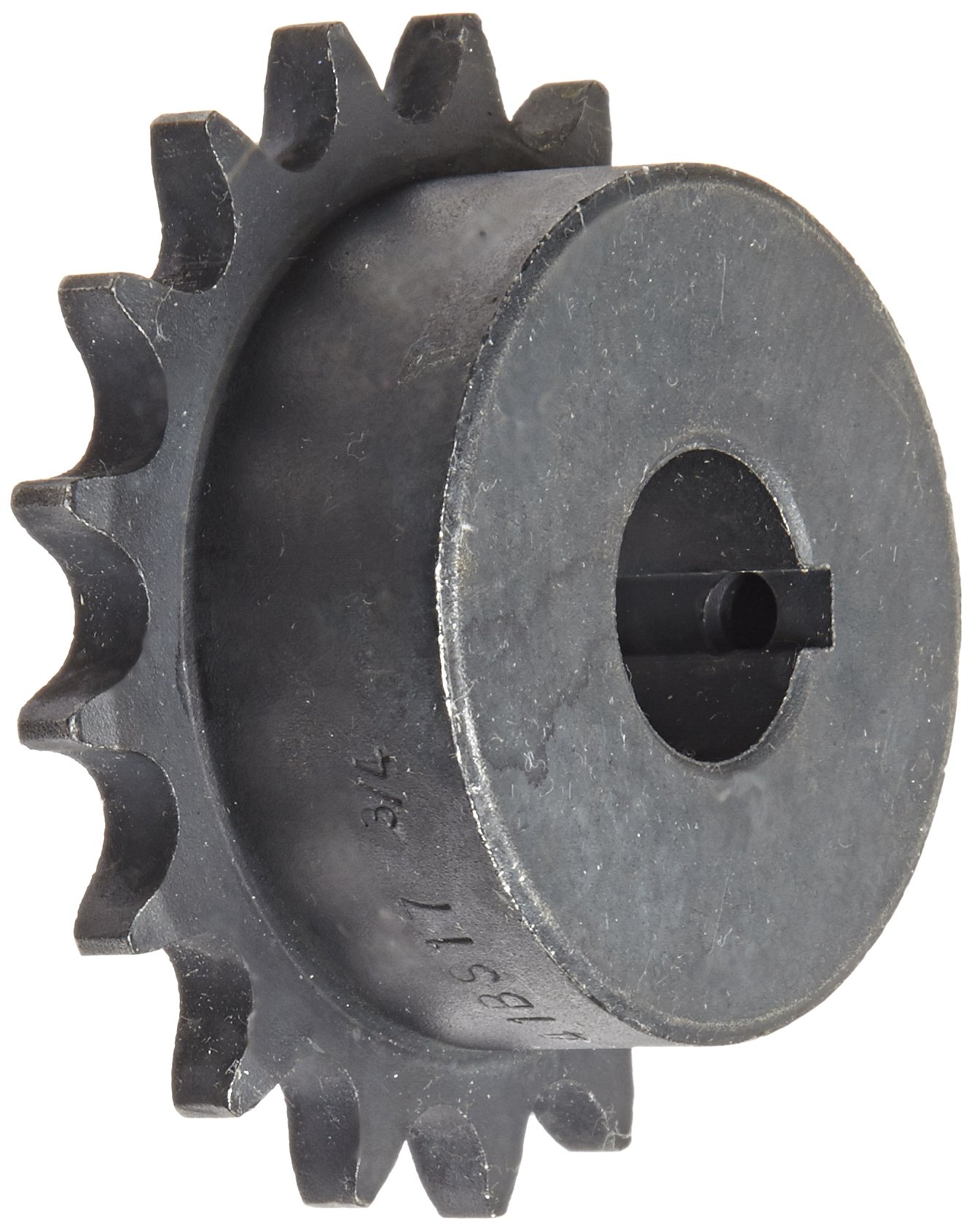 Martin Roller Chain Sprocket, Bored-to-Size, Type B Hub, Single Strand, 41 Chain Size, 0.5