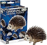 Vista 1 de BePuzzled Hedgehog - Rompecabezas de cristal 3D, coleccionable, marrón, a partir de 12 años