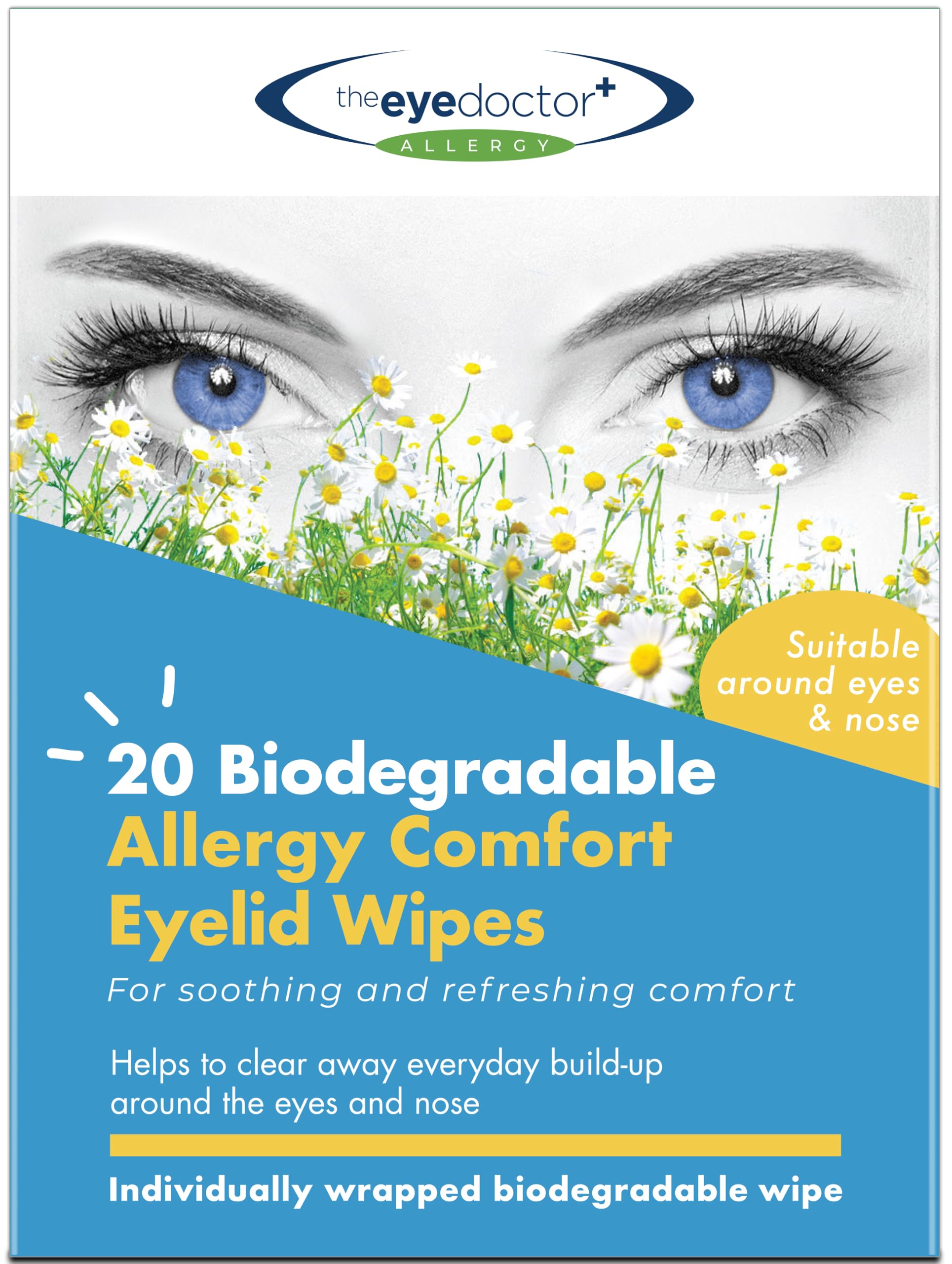 Eye Doctor Hayfever Eye Wipes for Itchy Watery Allergy Eyes, Pack of 20