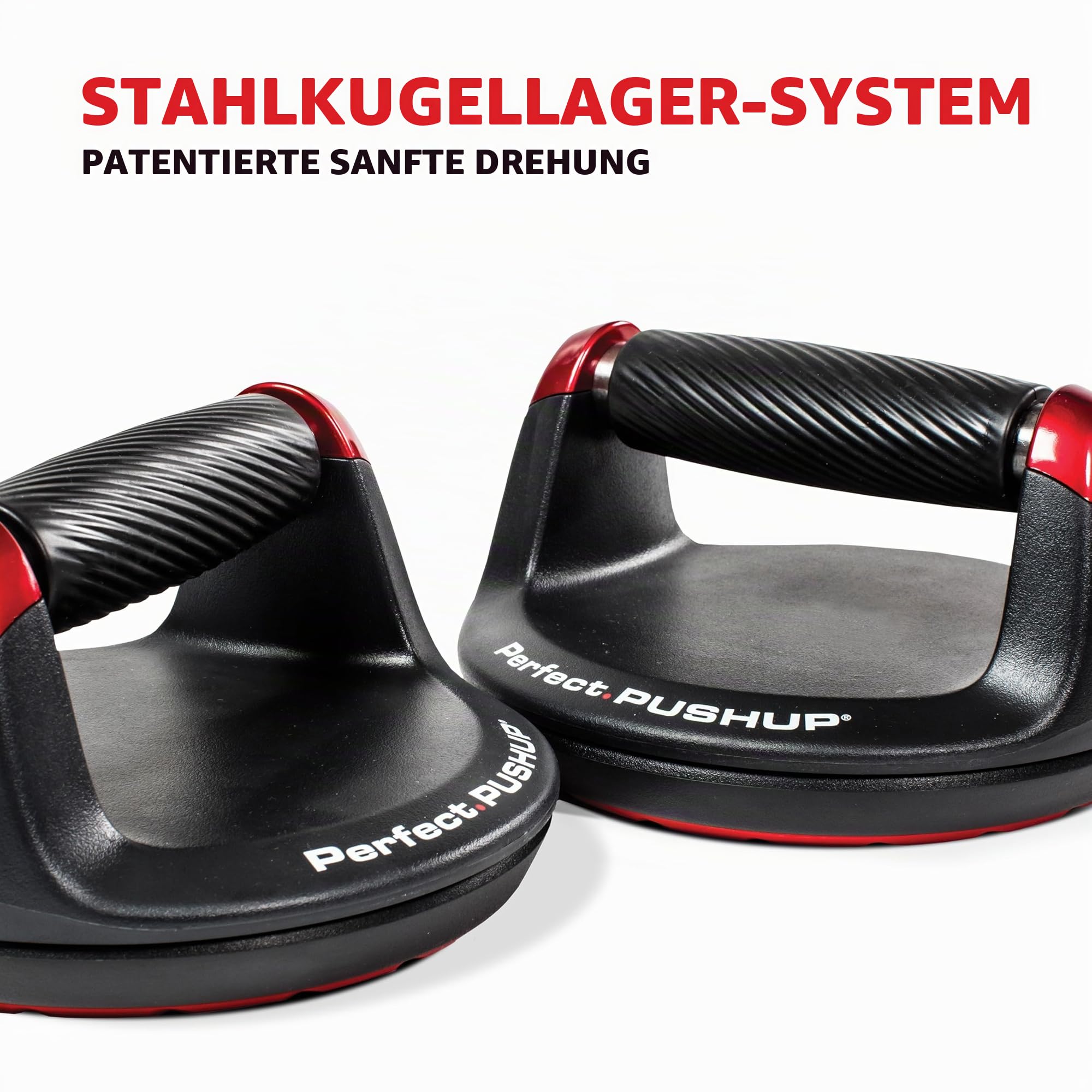 Perfect Fitness Liegestützgriffe Push Up, Fitnessgeräte für Zuhause, Schwarz, 2 Stück