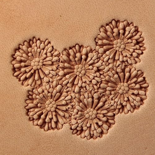 Miniatura 3 de Aster Flower Sello de cuero Sellos de herramientas Estampación Tallado Punzones Herramientas Artesanía Leathercrafting