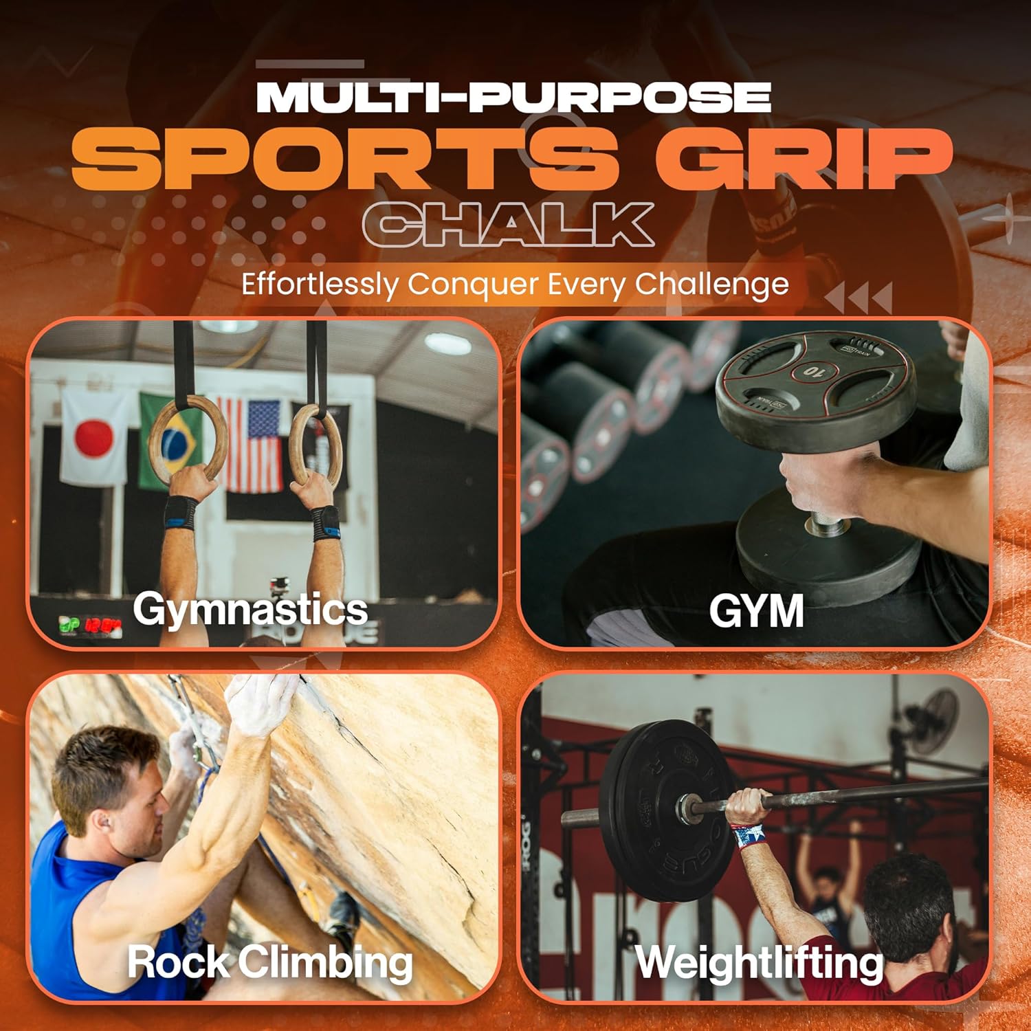 Climbing Chalk | Refillable Chalk Ball for Rock Climbing, Weight Lifting & Gymnastics | Storage Bag Included