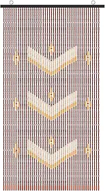 ANMINY Cortina de madeira natural com contas de bambu divisor de sala de madeira decorativo feito à mão cortina de cordão de contas de porta persianas painel de parede para porta restaurante decoração de casa 88,9 cm por 190,5 cm - flor em V triplo