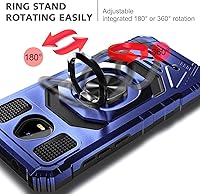 Vista 5 de Funda diseñada para Schok Volt SV55 con protector de pantalla [vidrio templado], funda protectora a prueba de golpes [grado militar] con soporte