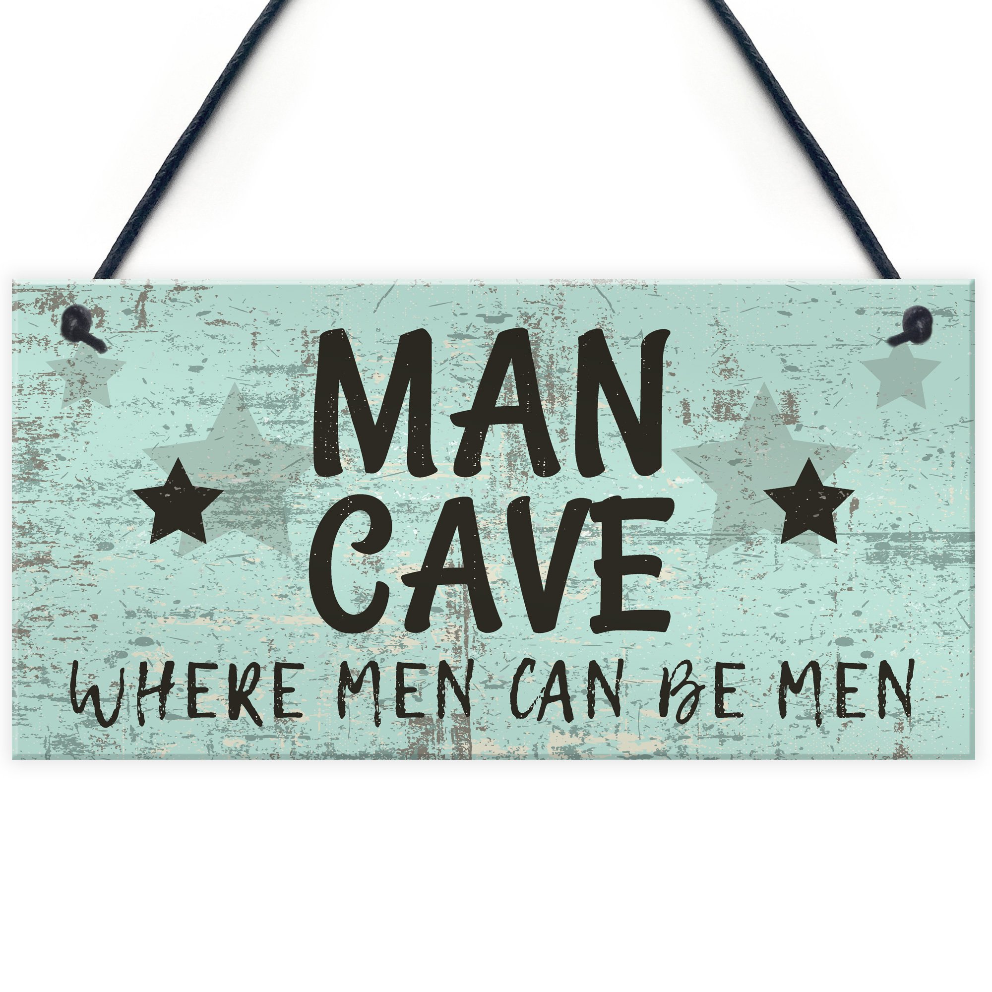 Red Ocean The Man Cave Door Hanging Sign Plaque Shed Garage Bar Vintage Gift For Dad Grandad