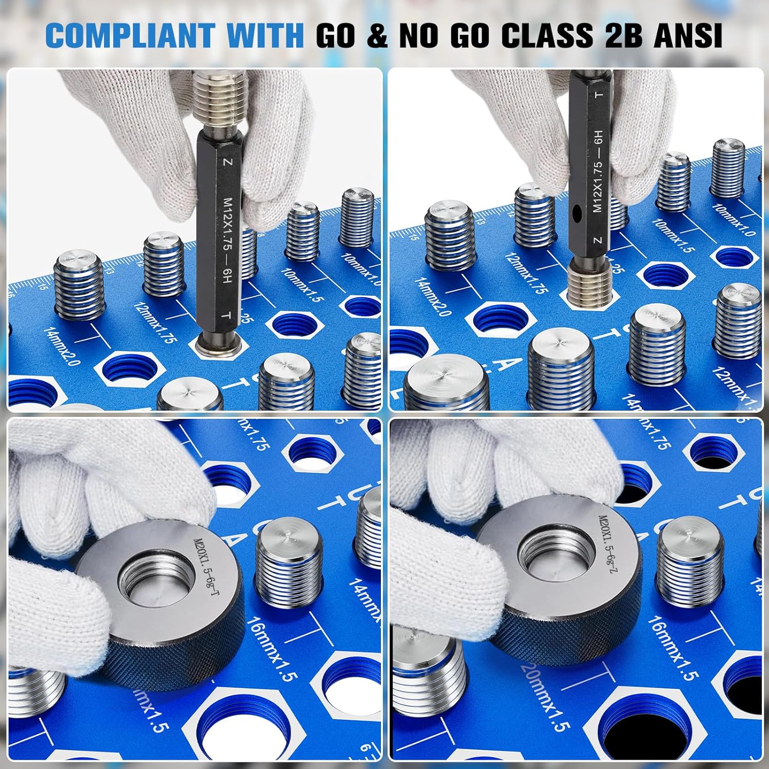 68 Nut and Bolt Thread Checker Standard and Metric, Screw Size and Thread Gauge with 26 SAE & 26 Metric & 16 Drill Bit Gauge, Bolt and Nut Identifier Gauge Bolt Size Finder for Quickly Identify