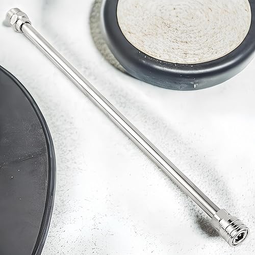 Miniatura 6 de Varita de extensión para lavadora a presión, lanza de acero inoxidable de 14 de pulgada de conexión rápida a M22, varilla de extensión de repuesto