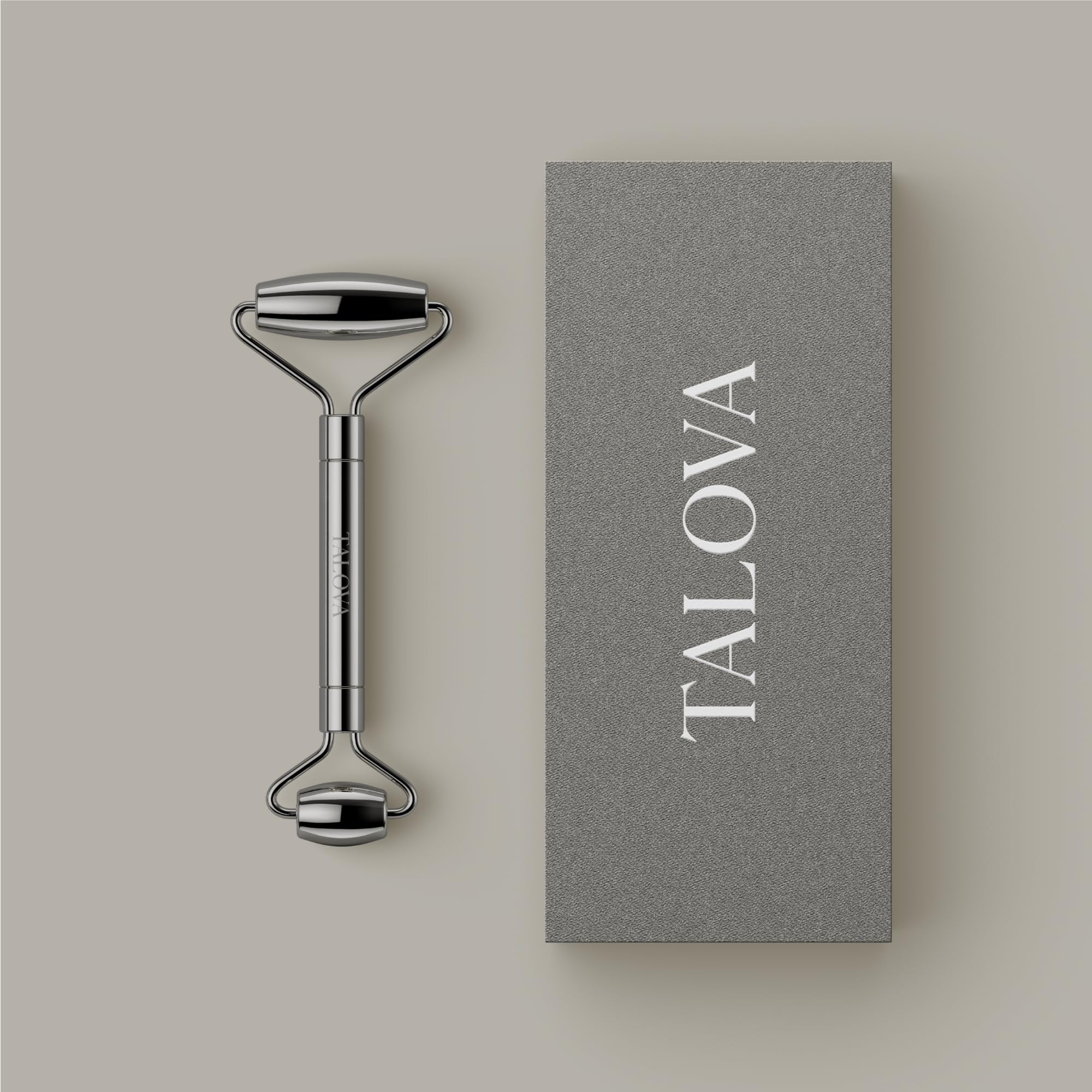 TALOVA 304-Grade Stainless Steel Facial Roller for Face, Eyes & Neck