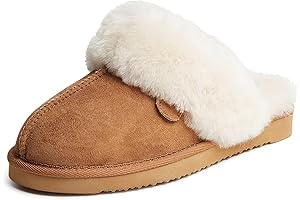 Women's Fireside Sydney Shearling Fur Indoor/Outdoor Scuff Slipper With Wide Widths