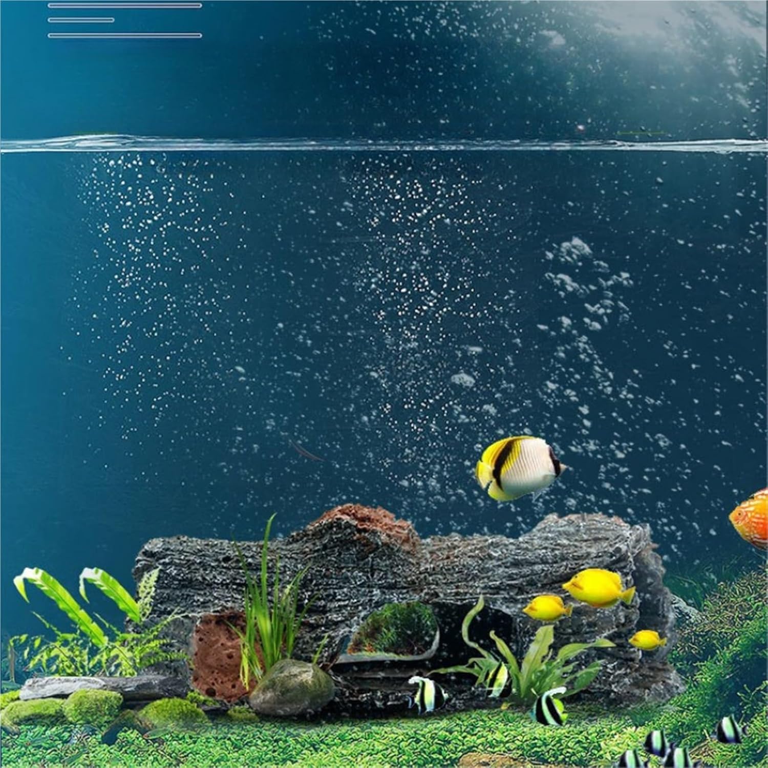 Fun Tree Root Aquarium Fish Tank Decorations Fish Hideout Cave Fish Tank Ornaments Aquarium Decor(8.7x4.7x6.1IN)