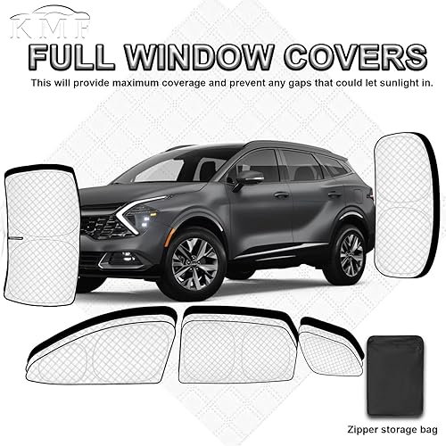 Miniatura 186 de KMF - Parasol de repuesto para parabrisas, cubierta para ventana lateral y trasera, cubierta protectora para visor, para campamento, bebé, bloqueo