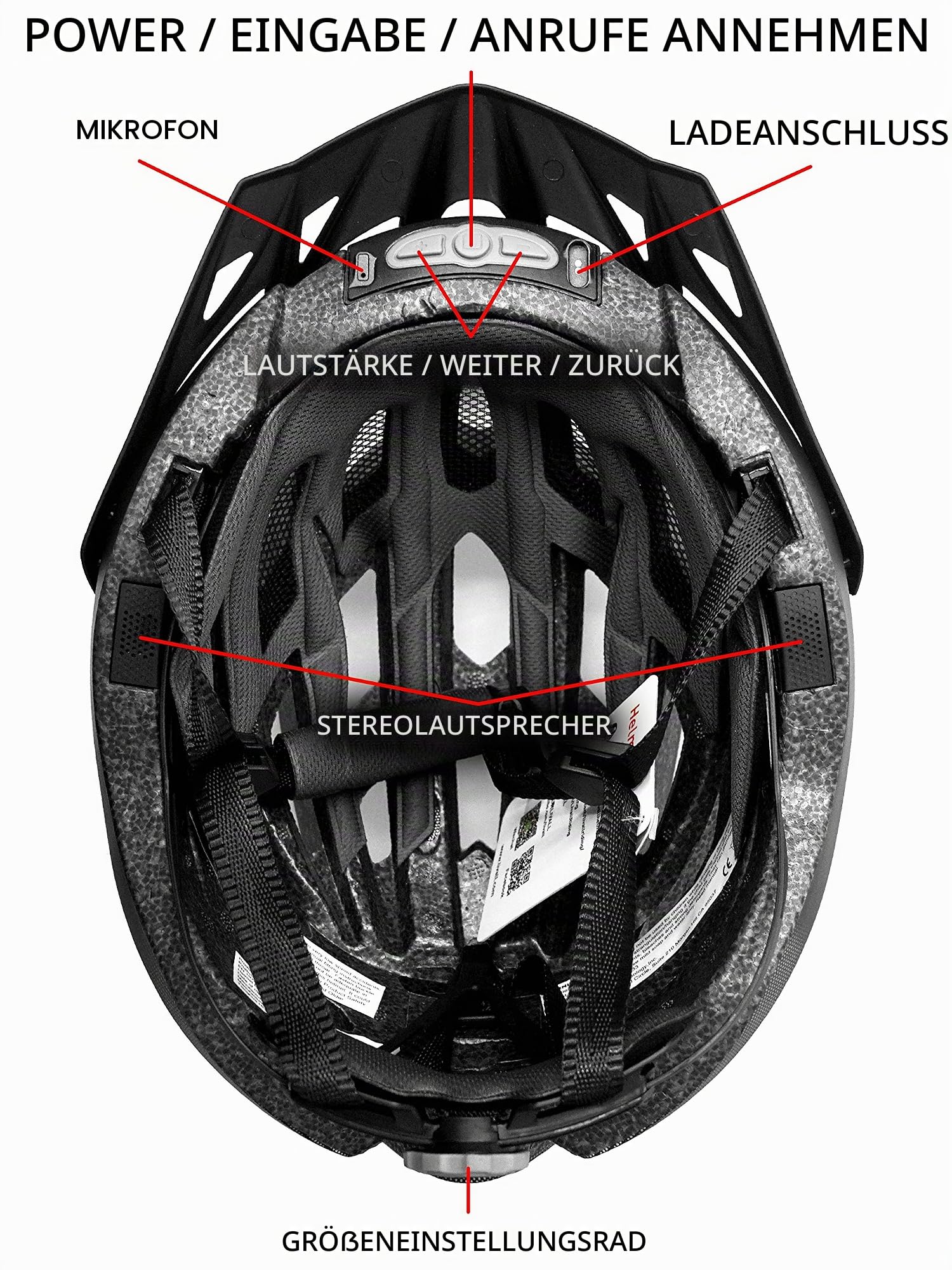 Livall MT1 - smarter Fahrradhelm mit SOS-Alarm- und LED-Licht-System sowie Multimedia Einheit