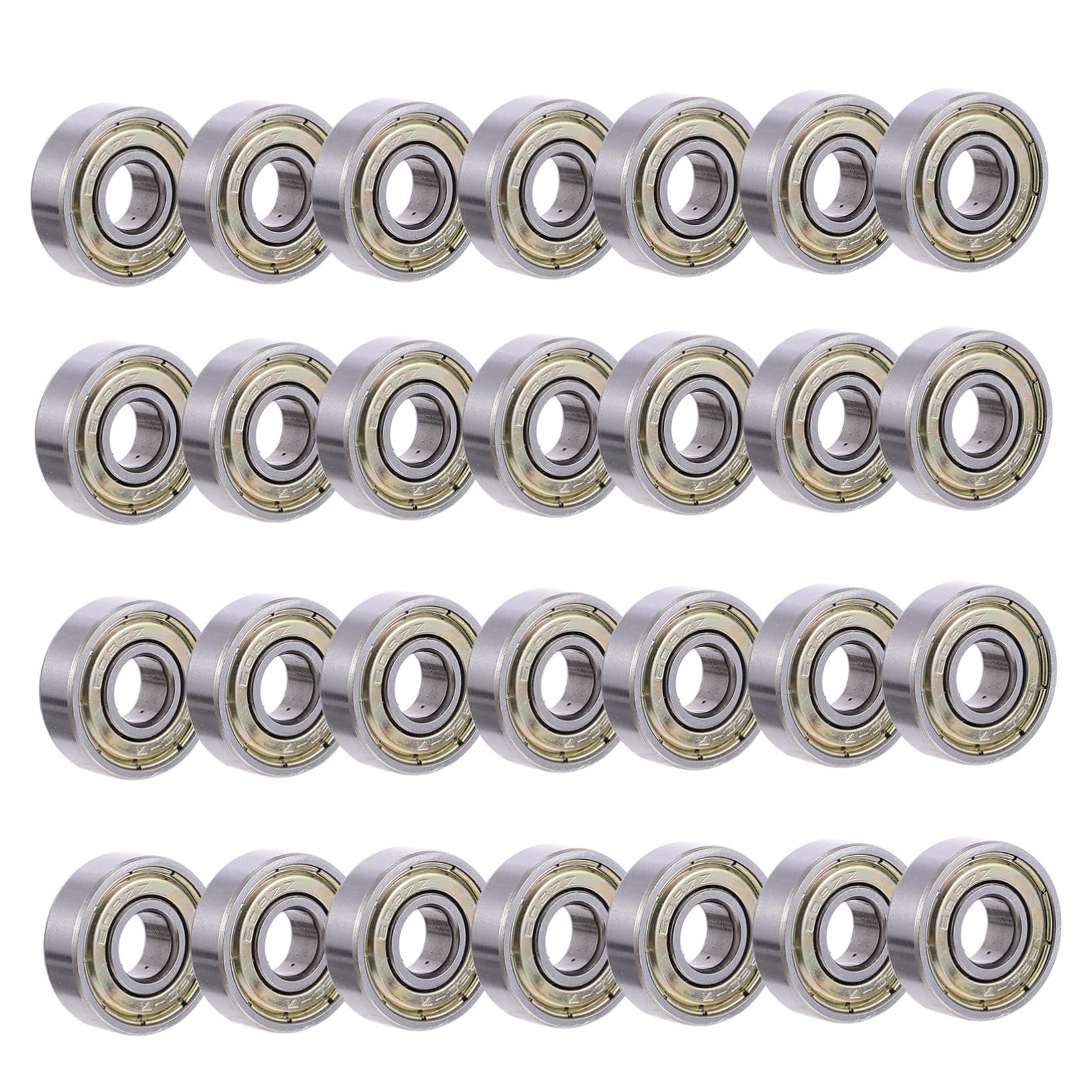 Happyyami Cuscinetto Ruota Ruote per Pattini A Rotelle Pneumatico Solido Scooter Skate Roller Accessori per Cuscinetti Accessori per Pattini Acciaio Inossidabile Silver