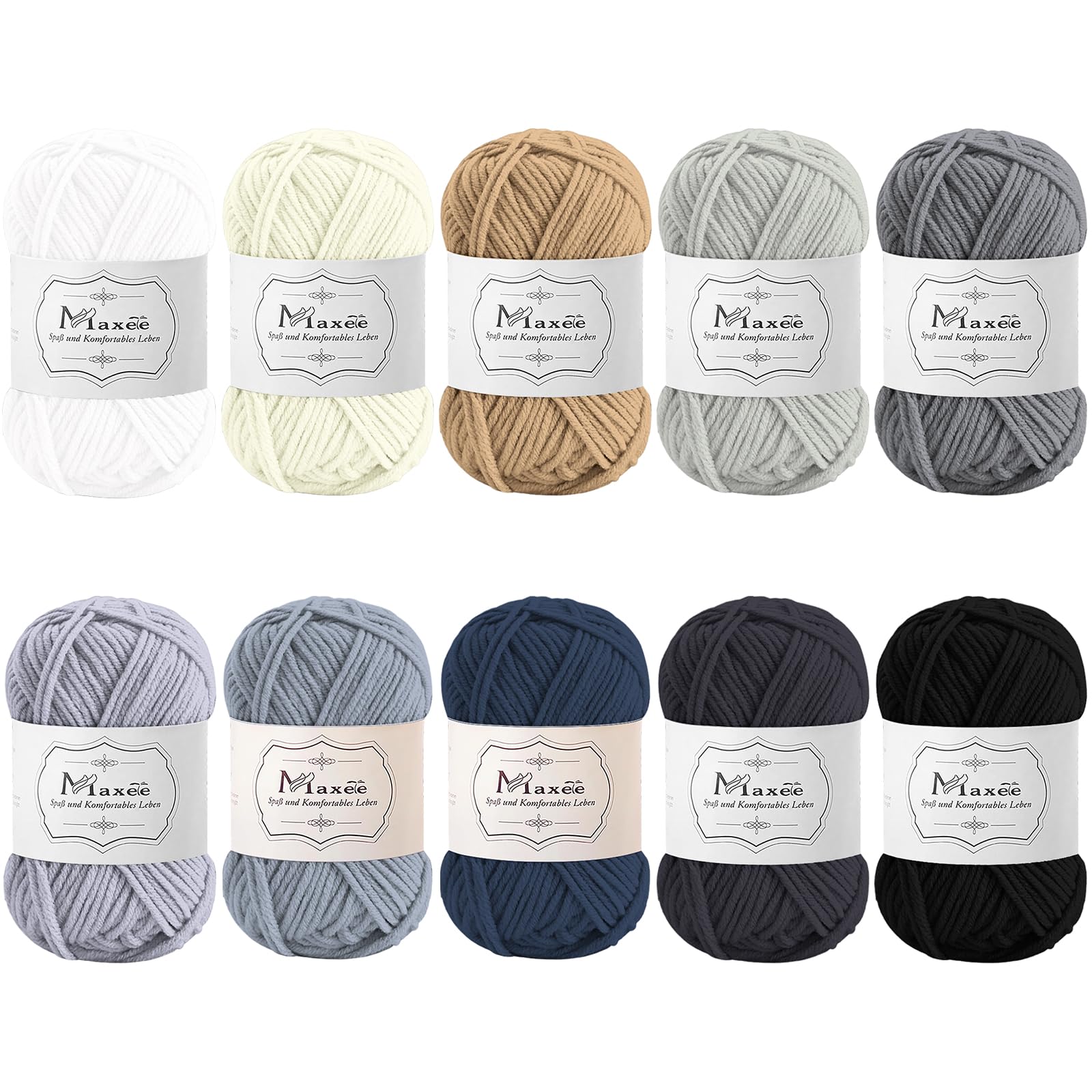 12x13g Laine à Tricoter Fil à Tricoter à La Main Fil Au Crochet Acrylique- 12 Couleurs - Beaux-Arts Et Loisirs Créatifs