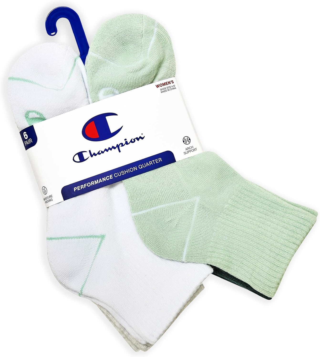 Champion Women's Quarter Socks – 6-pack Cushioned Athletic Socks With Moisture-wicking, Arch Support (Size 4-10) - Image 3