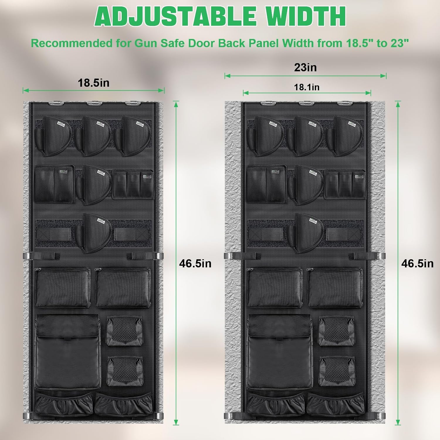 NEXT STATION Gun Safe Door Organizer and Universal Pistol Holster