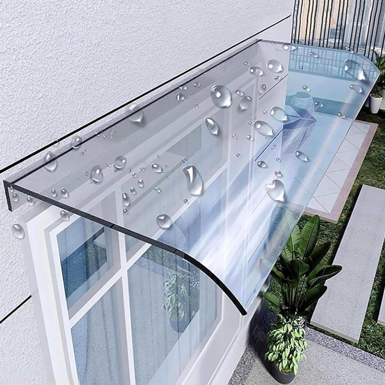 GJMSSMY Transparent Outdoor Canopy for Patio, Versatile Awning for Doors & Windows, Multiple, A-40x70cm, Durable Weather-Resistant Cover for Enhanced Protection