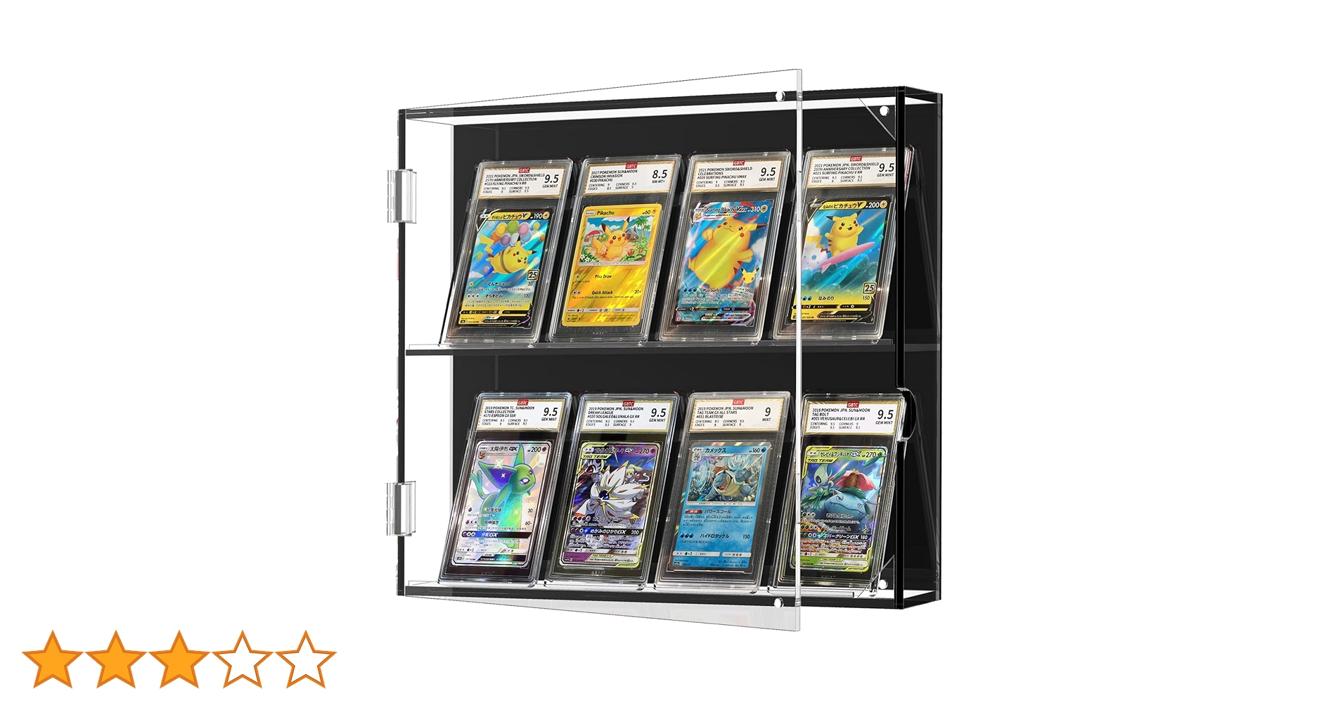 Amazon.co.jp: カードディスプレイケース PSA収納ケース 壁掛け式