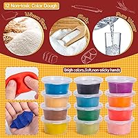 Vista 5 de 3 in 1 Color Dough Sets for Kids Ages 3-4-8, Dough Tools Accessories Kit, Ice Cream Playset Noodle Hamburger Maker, Pretend Play Kitchen Creations