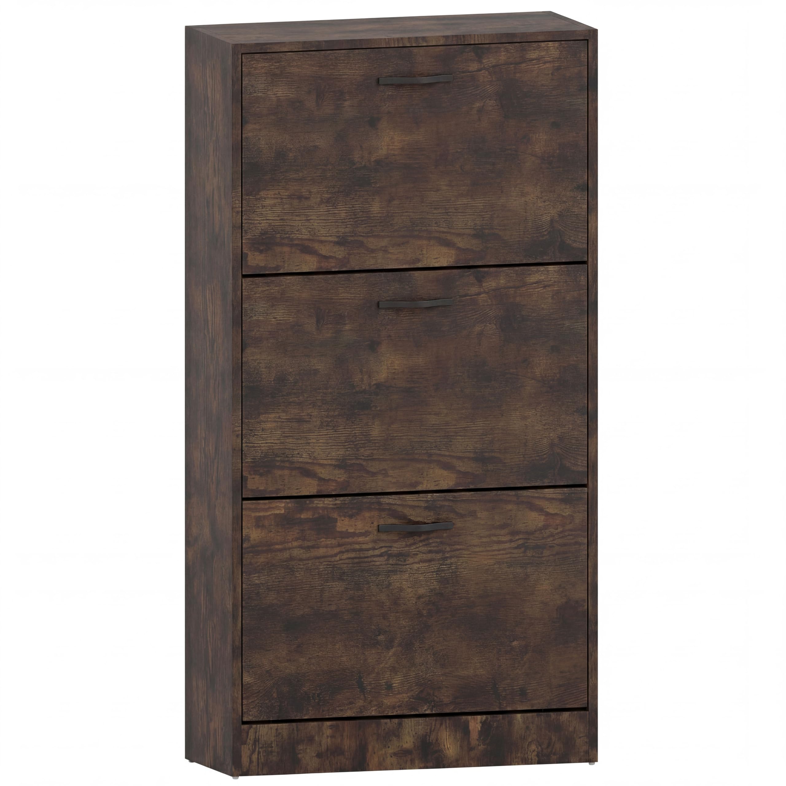 Vida Designs Scarpiera con 3 cassetti, in legno scuro