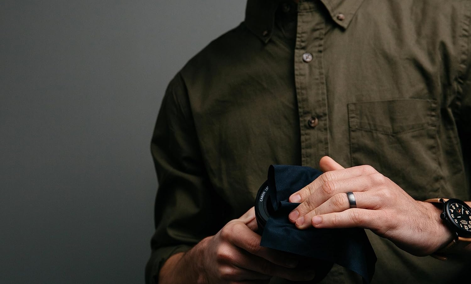 Cloth - Military Grade Microfiber (M.G.M.) - Cleaning Cloth - Lint Free - Washable & Reusable - Large 12" x 8" - 3 Pack - Khaki