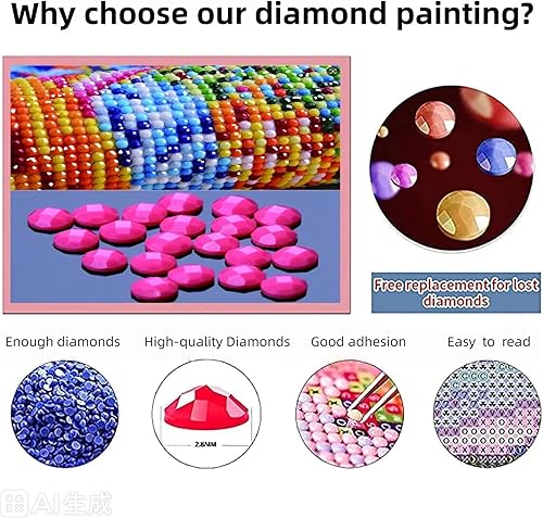 Miniatura 7 de ckdiluy Kits de pintura de diamantes de tortuga marina para adultos, kits de arte de diamantes de tortuga marina para adultos, arte de diamantes de