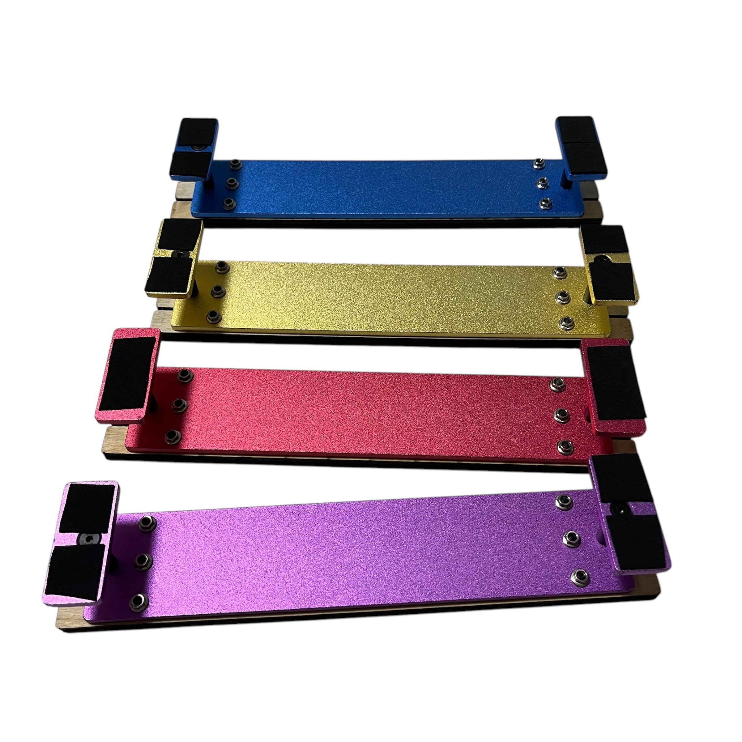 LEEFAI Pro Wood Fingerboard Park Bench 25.0 cm Street mini FingerSkate Obstacle - Unassemble (Gold)