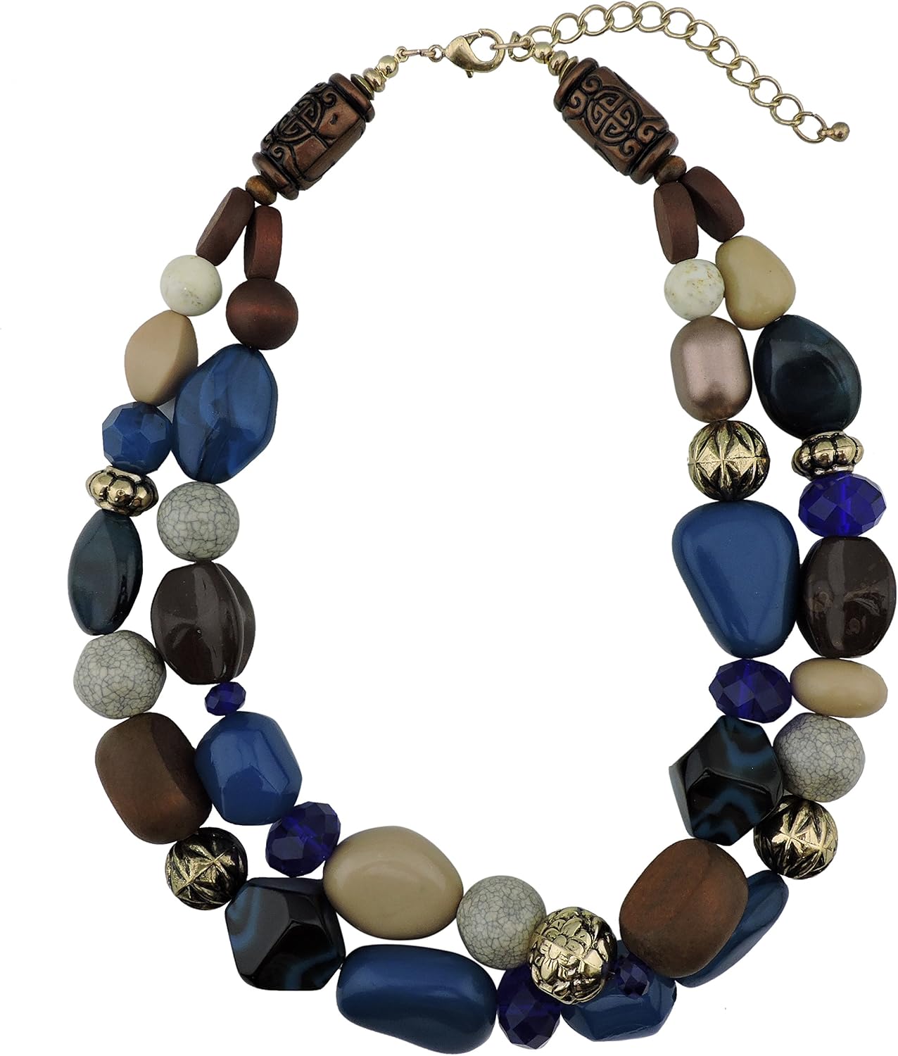 Bocar Long Beaded Necklace For Women - 29.9" Chain With Extension, Acrylic & Glass Beads, Fashion Jewelry Gift - View #9
