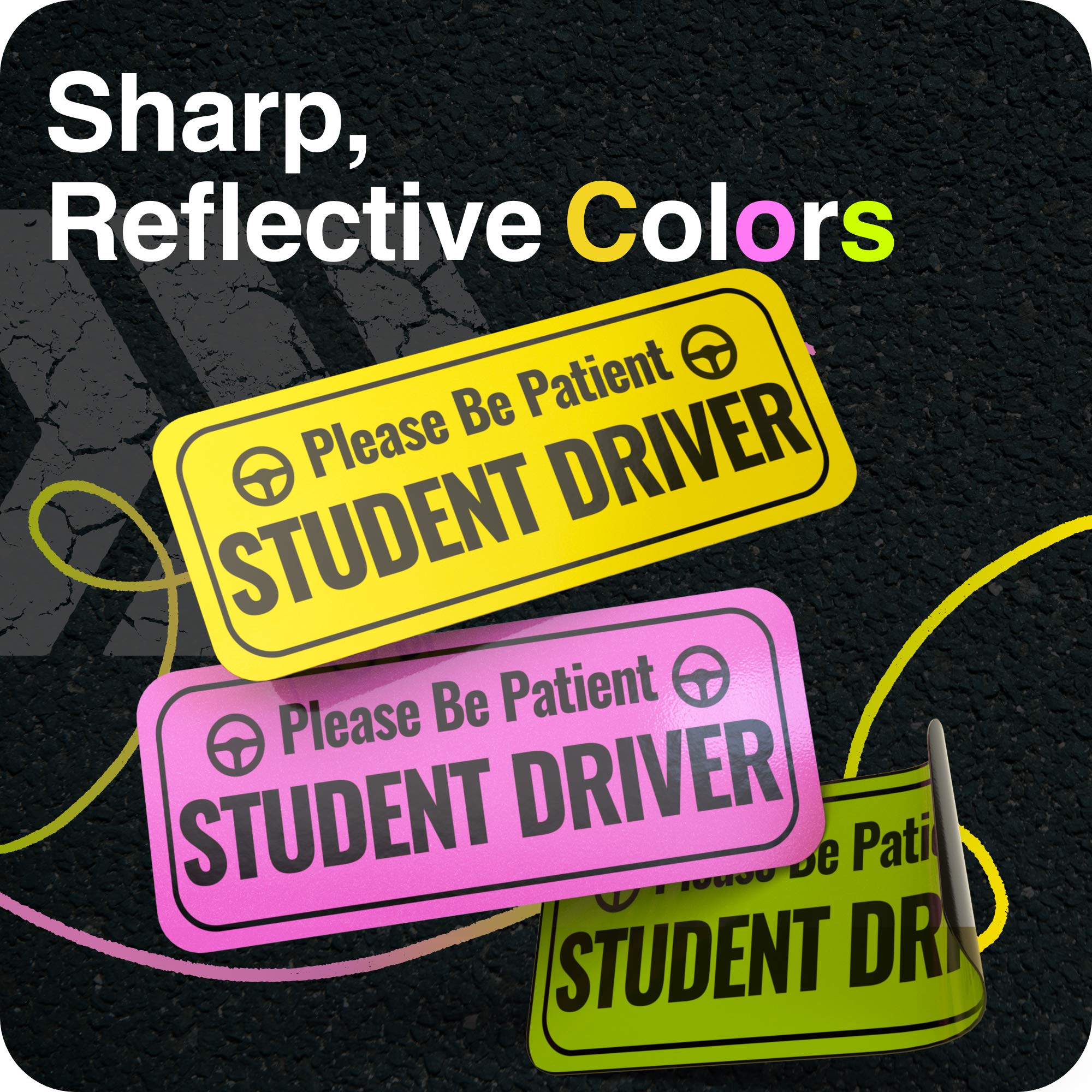 Magnet Me Up Student Driver Please Be Patient Magnet Decal, 3x8 Inches, Heavy Duty Automotive Magnet For Car Truck Suv A2 14384316 - View #2