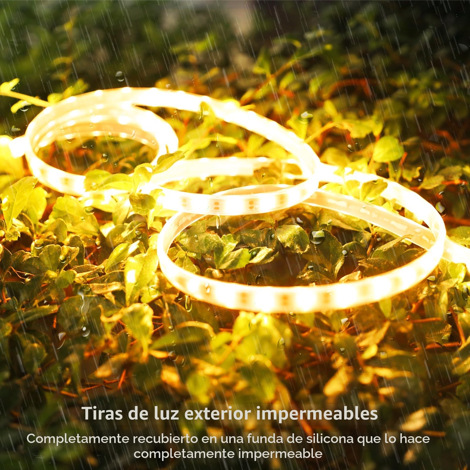Tiras de luces LED solares al aire libre, tira de luces LED de 5M con 320 luces LED con control remoto, 8 modos de luces de jardín solares al aire libre, luz de cuerda impermeable para cerca, porche