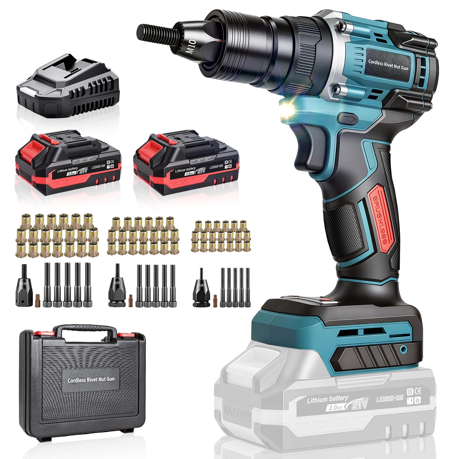 Xonitronal Cordless Rivet Nut Tool Compatible with Makita 18V Battery