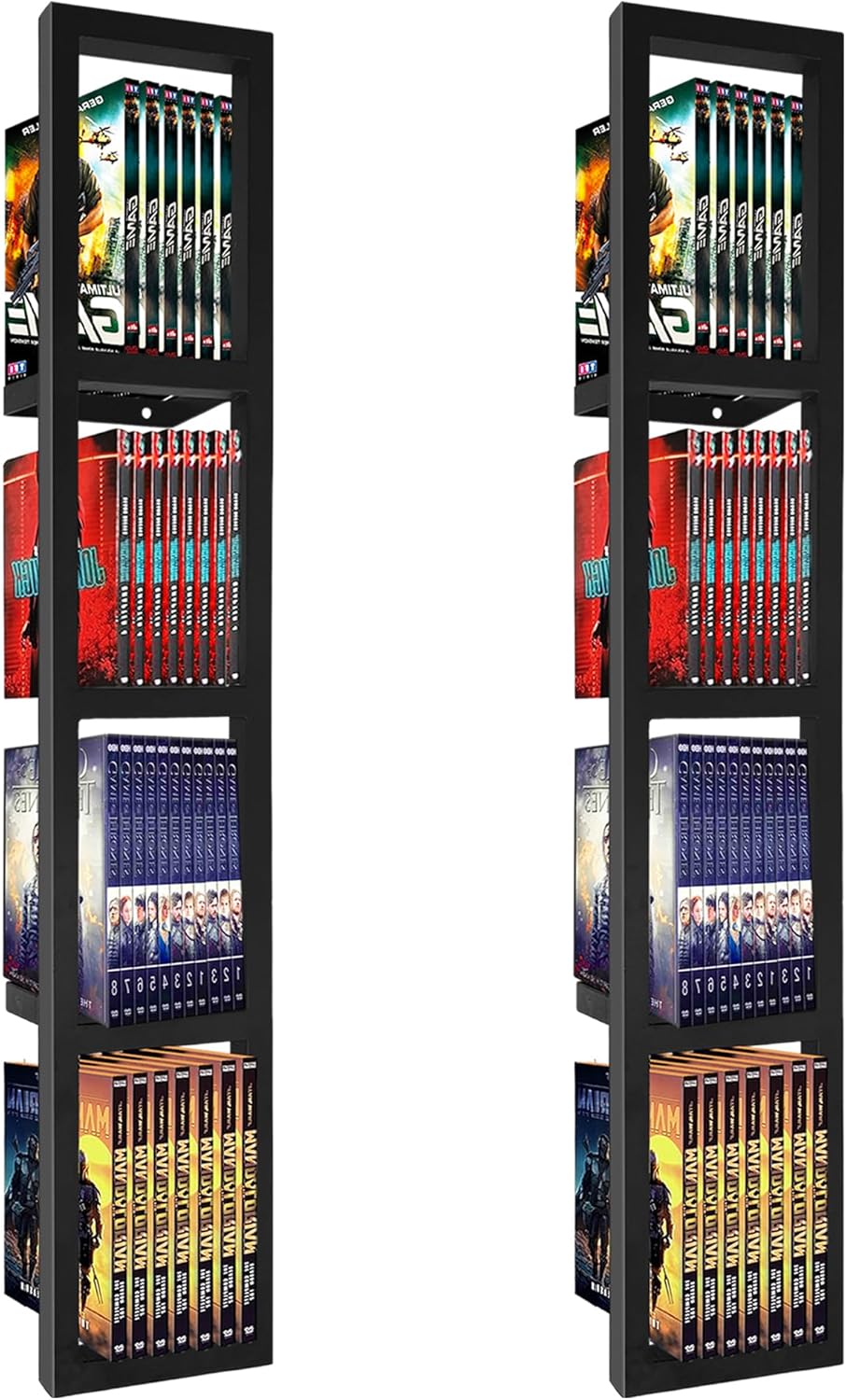 Royxen 2 Pack DVD Shelf Floating, DVD Storage Shelves 34 Inch, DVD Rack