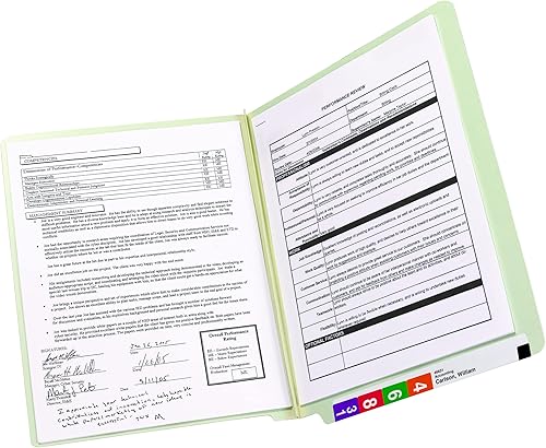 Miniatura 4 de Smead Carpeta de archivos de prensado con pestaña final, pestaña de corte recto, expansión de 2 pulgadas, tamaño carta, grisverde, 25 por caja