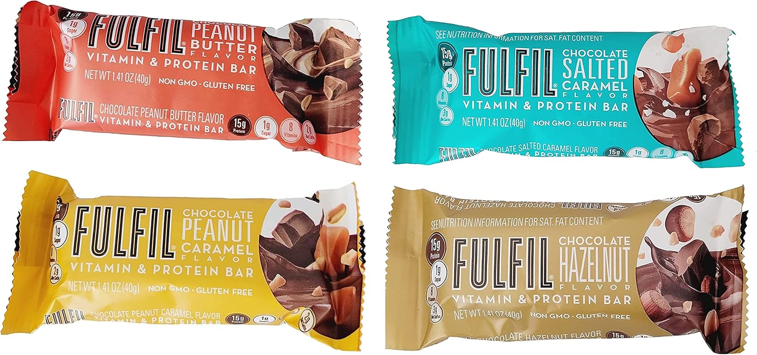 Fulfil Vitamin & Protein Bars, Chocolate Salted Caramel, Chocolate
