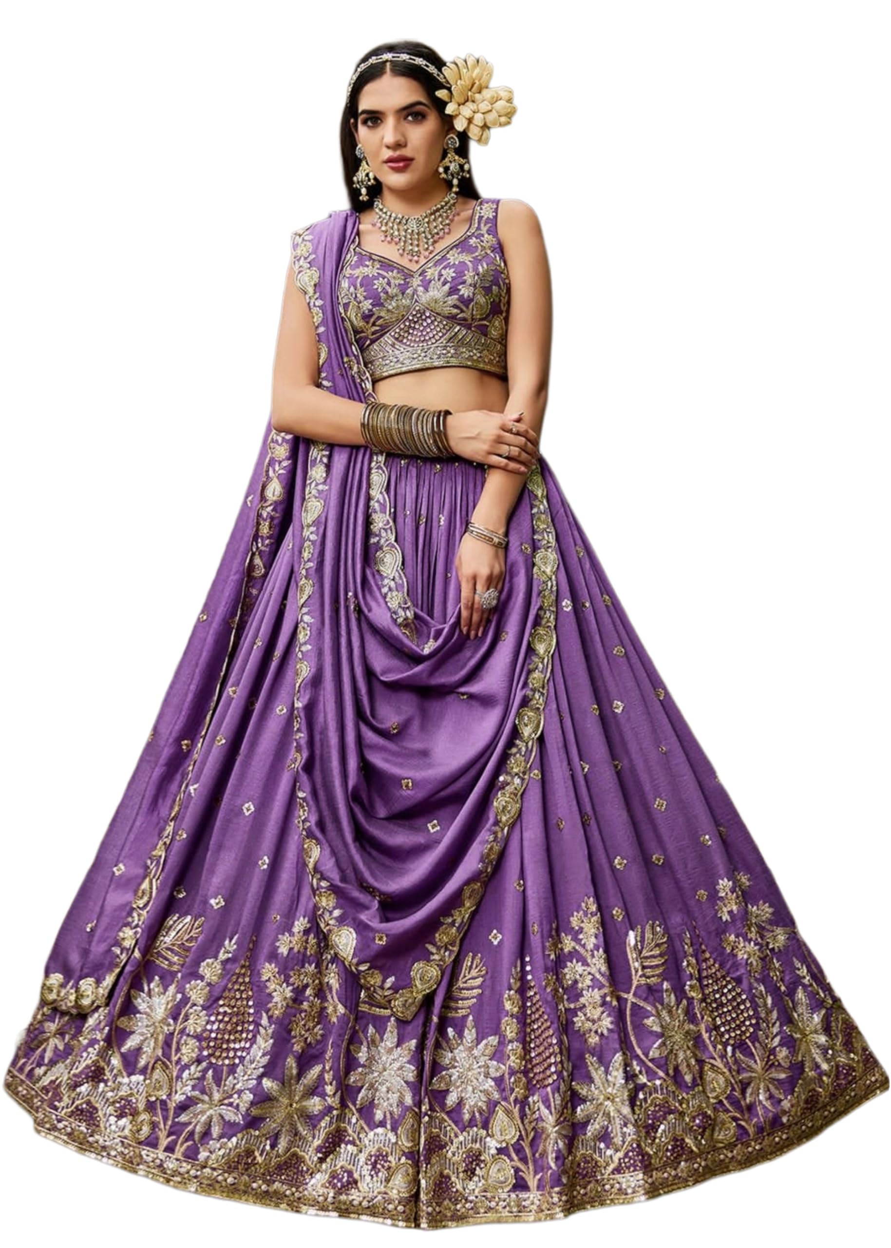 Lehenga Choli georgette 15647 pour rayonner au mariage de vos proches - 7