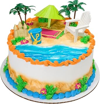 Beach Chair & Umbrella Cake Decorations