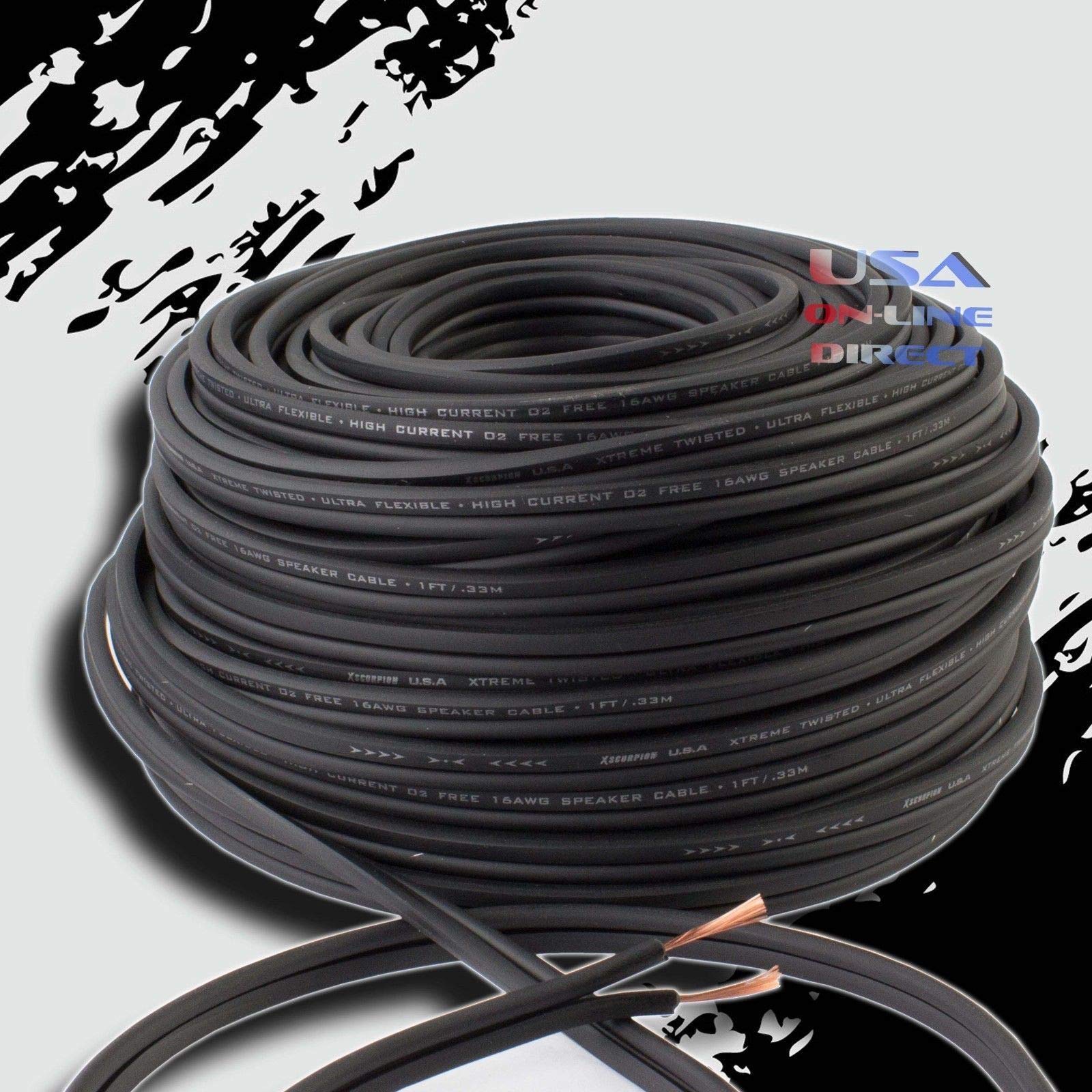 16 Gauge 25 Feet OFC 100% Copper Marine Car Home Audio Speaker Zip Cable Wire US