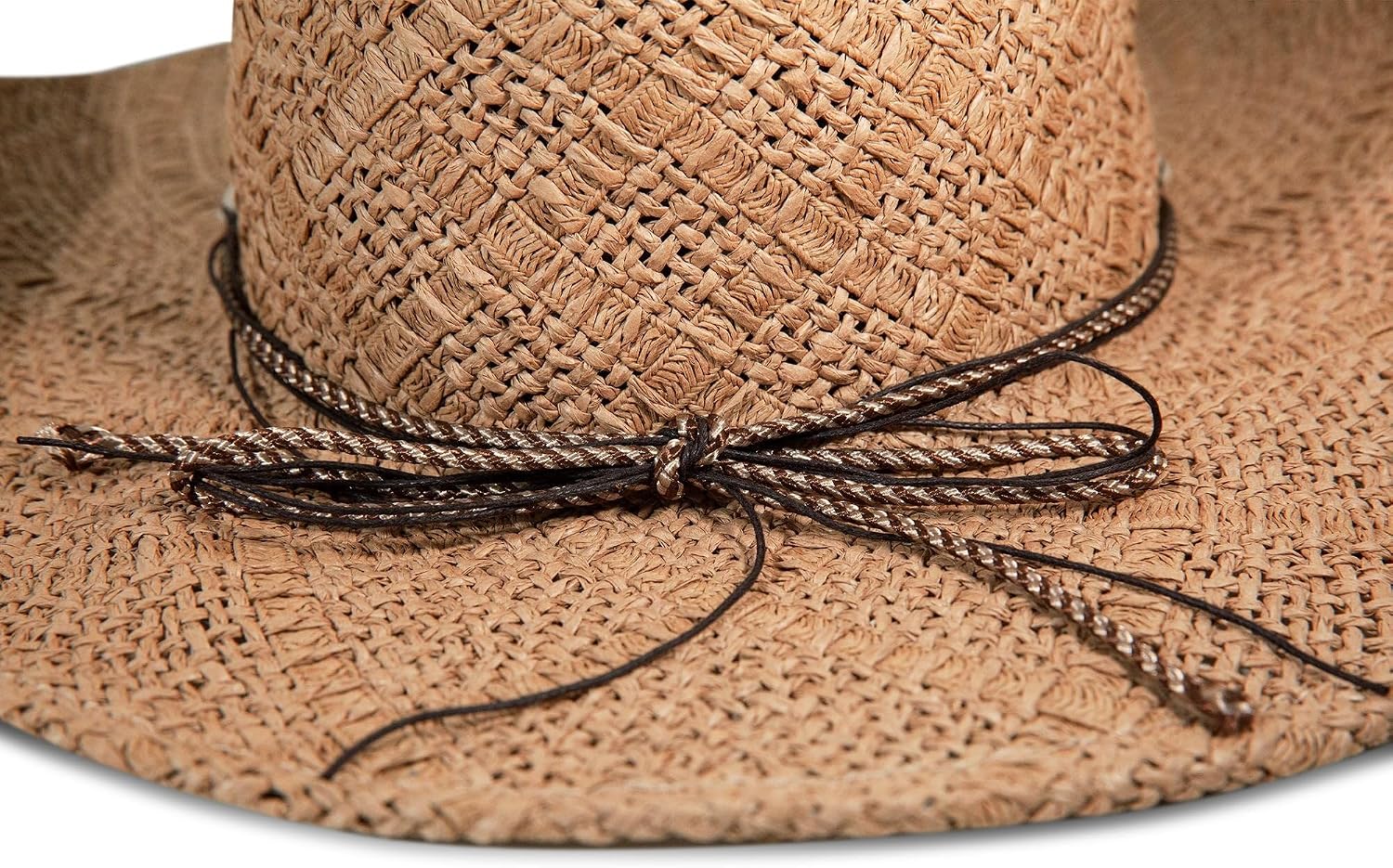 Lucky Brand Women's Straw Cowboy Hat | Rope Design | Western | Style | Fashion | Sun Protection | Breathable