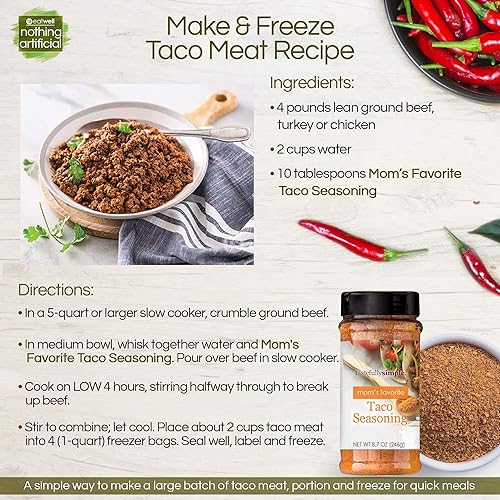 Miniatura 4 de Tastefully Simple Condimento favorito para tacos de mamá, perfecto en ensalada de carne, papas, verduras y pasta, 8.7 onzas