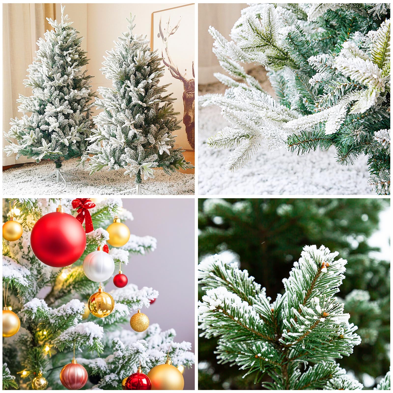 Neve Finta per Albero di Natale 907 g - Neve Finta Realistica e Soffice, Decorazione Invernale per Alberi di Natale, Corone, Composizioni Floreali e Progetti Fai da Te | Decorazione Natalizia Bianca