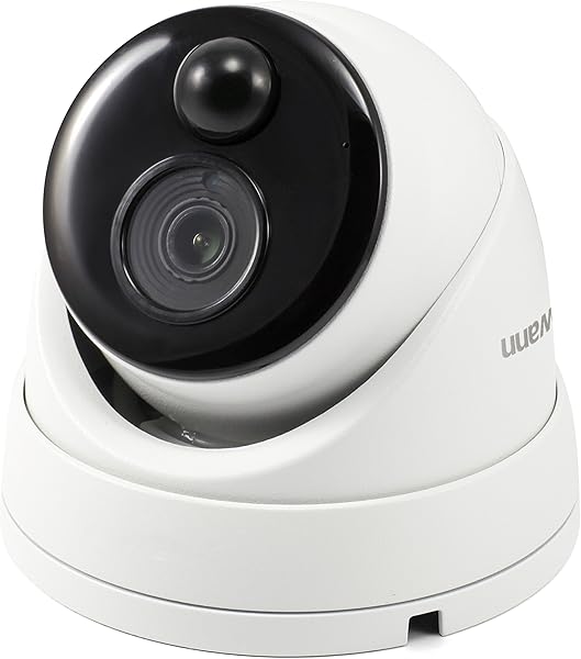 Swann SWNHD Telecamera di Sicurezza a Cupola 4K Ultra HD Riconoscimento facciale visione notturna a colori audio a 1 via compatibile con i sistemi NVR Bianco