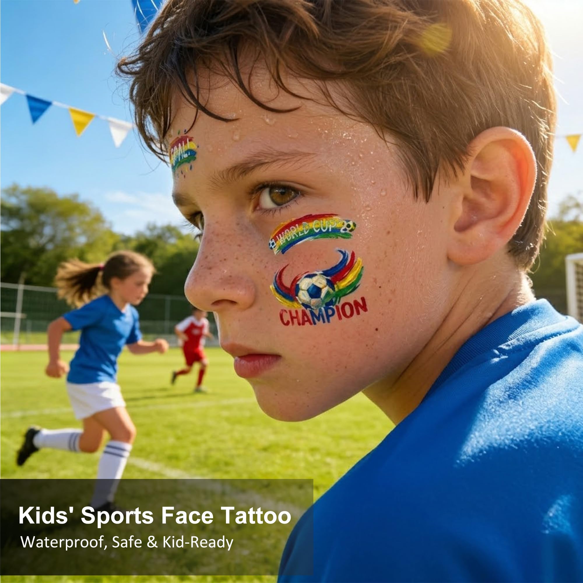 World Cup 2026 Soccer Temporary Tattoos 11 Sheets, Waterproof with Canadian Flag Face Stickers for kids adult, Soccer Fans Makeup World Cup 2026 Merchandise for Game Day, Sports Party Decorations - 2