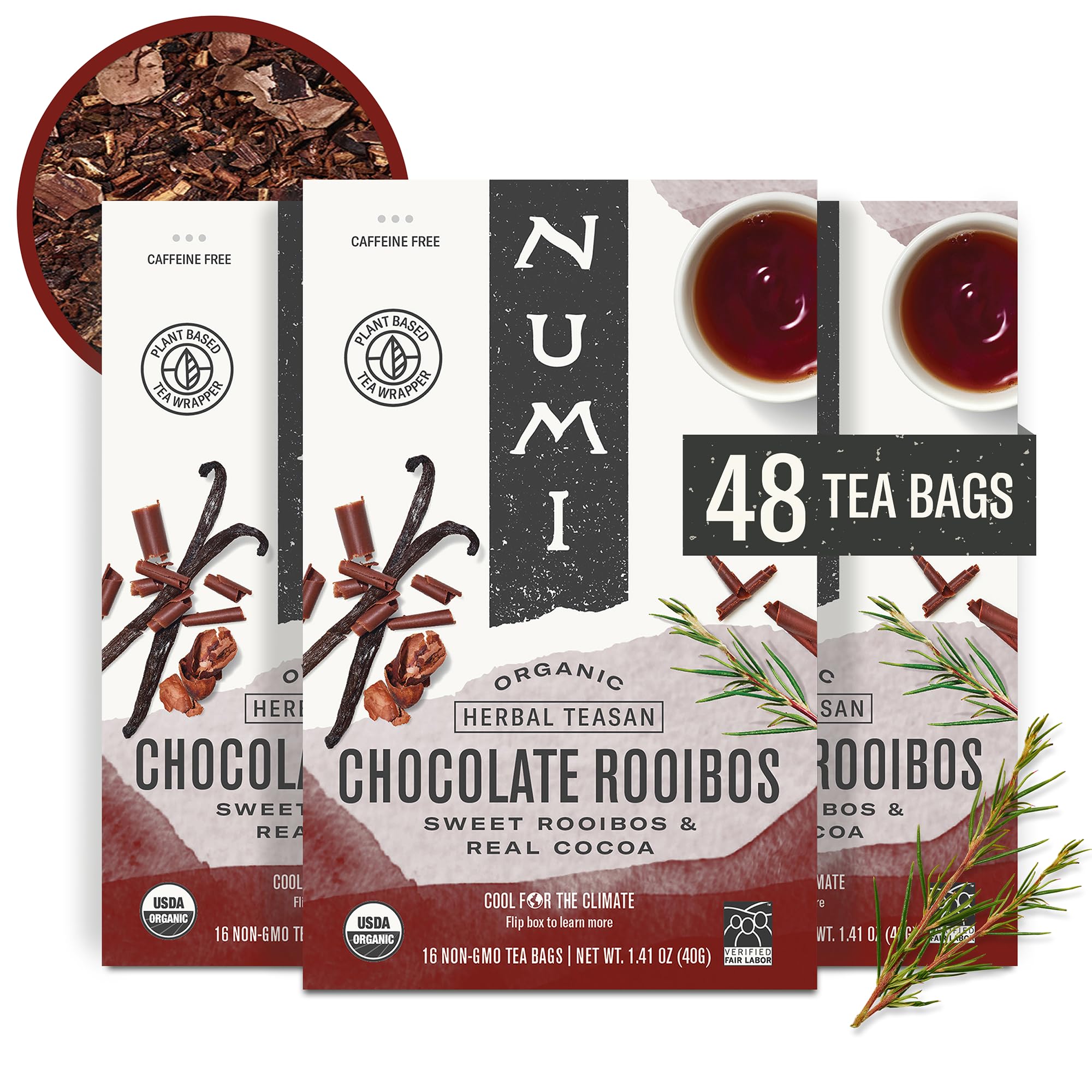 Amazon.com : Numi - Organic Chocolate Rooibos Tea, 48 Rooibos Tea