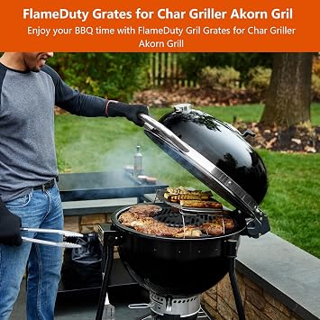 19.5 Cast Iron Round Grill Grate Grid for Pit Boss K24,Akorn Kamado Ceramic Grill,Char-Griller 16620,Louisiana Grills K24,Solid Rod Round Coookin Grate Grill Grids