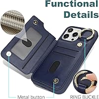 Vista 19 de Havaya Funda para iPhone 13 Pro Max y iPhone 12 Pro Max, cartera compatible con magsaf 2 en 1, desmontable magnética con tarjetero y ranura trasera